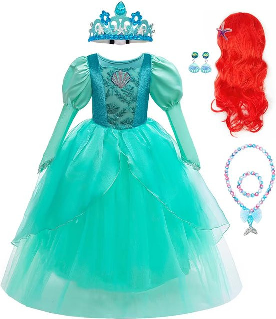 ollobebe Ariel Meerjungfrauenkleid, Cosplay Halloween-Kostüm, Fantasy - Bild 1