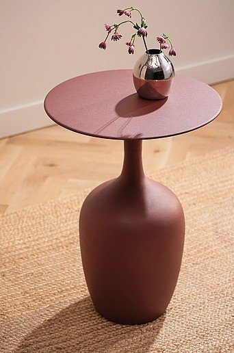 Jotex FIORO Beistelltisch rund aus Metall in Braun Matt Durchmesser: 41 cm, Höhe: 57 cm - Bild 1