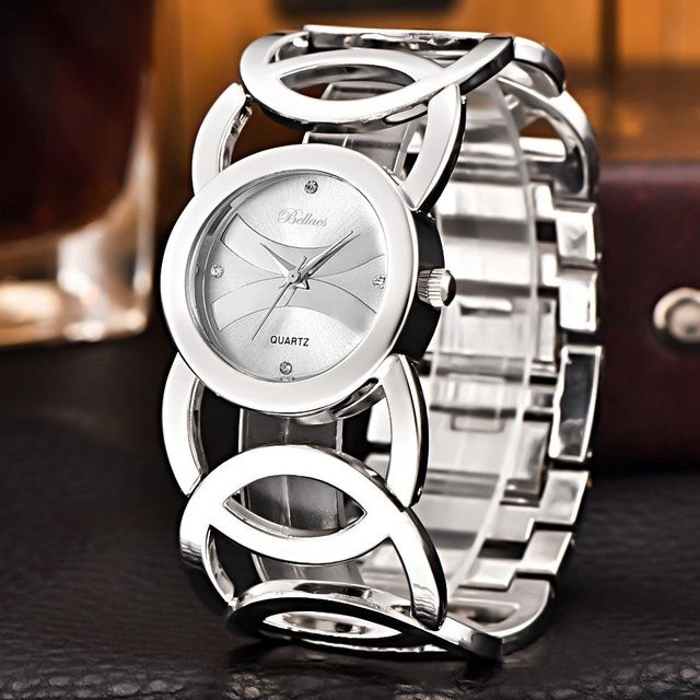 Armbanduhr Edelstahl, Quarz, Grau, Damen - Bild 1