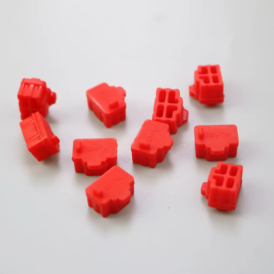 YUXI 10 Stück RJ45 Anti Staubschutzkappen für Ethernet LAN Ports in Gelb - Bild 3