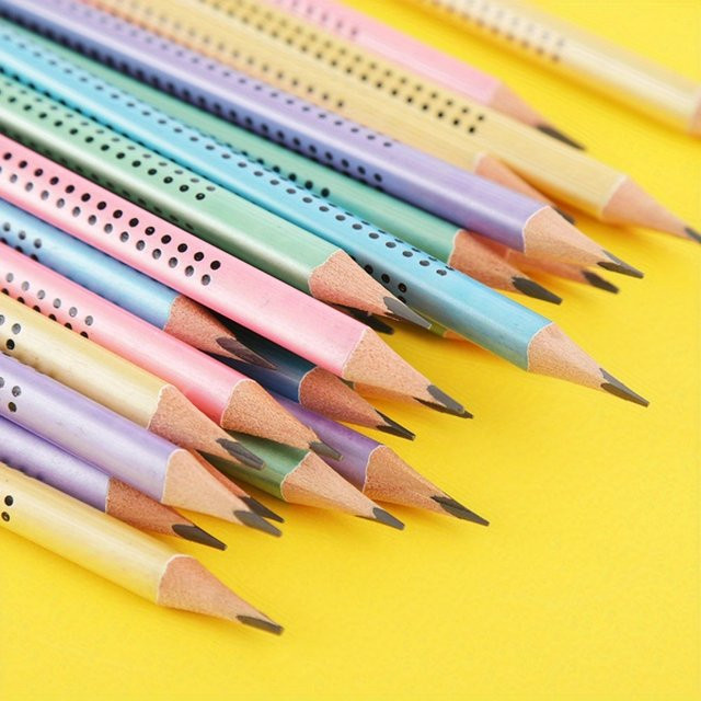 30 bunte HB-Bleistifte mit dreieckigem Schaft zur Haltungskorrektur für Kinder und Grundschüler, Multicolor - Bild 1