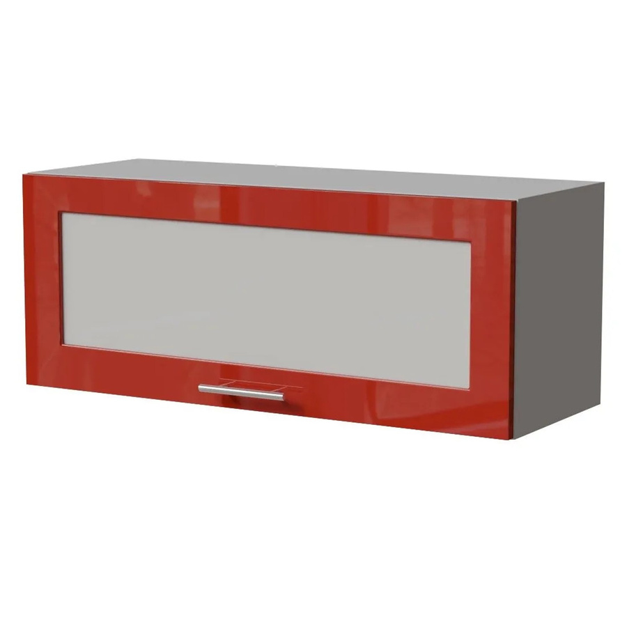 Feldmann-Wohnen Klapphängeschrank Brerra W4BS/90 WKF in Grau und Karminrot Hochglanz B/T/H: 90 x 32,5 x 36 cm - Bild 2