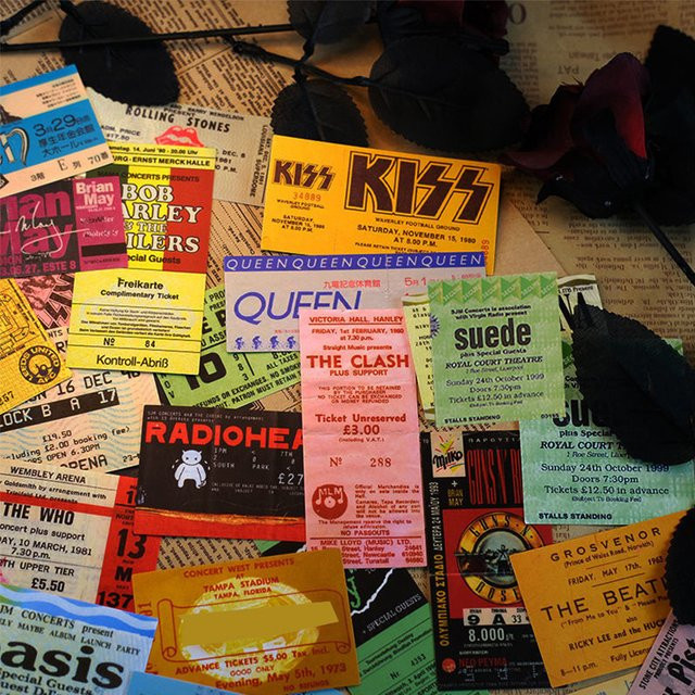 Bandai Rockmusik Ticket Graffiti Aufkleber, Retro Band Aufkleber - Bild 1