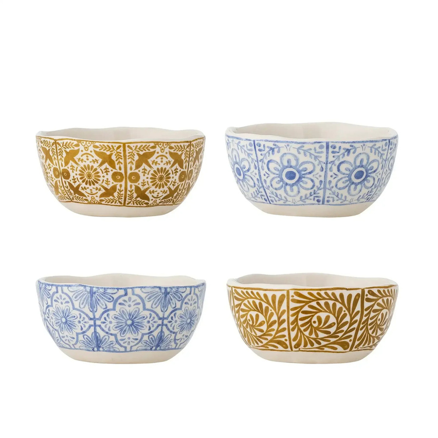 Bloomingville Keramik Schälchen Milton in Blau, Set von 4 Stück - Bild 1