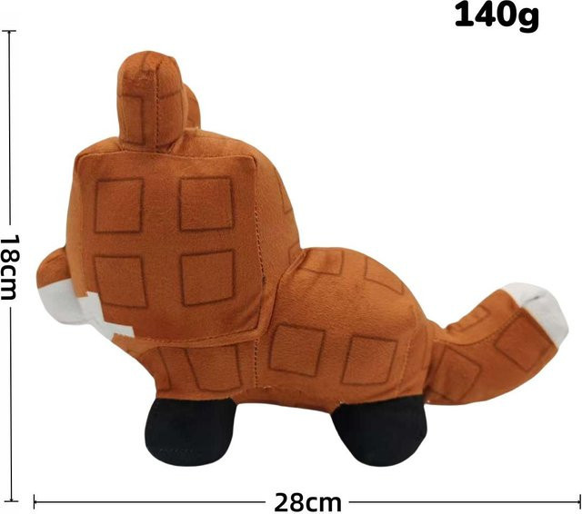 Binchi Fitness Pixel Fuchs Waschbär, Plüschtiere, 28cm, ab 14 Jahre - Bild 1