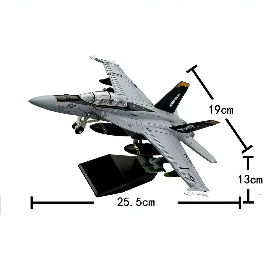 ZOCO US F18 F/A-18F Super Hornet Fighter, Flugzeugmodell, Maßstab 1:72, Kunststoff, ab 3 Jahren - Bild 1