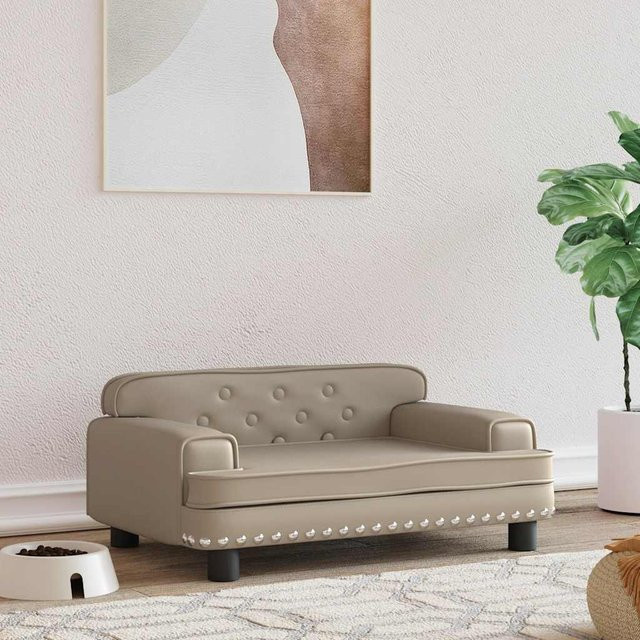 vidaXL Hundebett Sofa aus Kunstleder in Braun, B/T/H: 70 x 45 x 30 cm - Bild 3