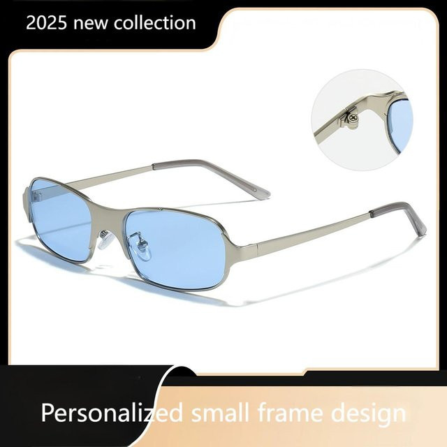 Glazzy Sonnenbrille Cat-Eye, Metall, Vollrand, Silber, Damen - Bild 1