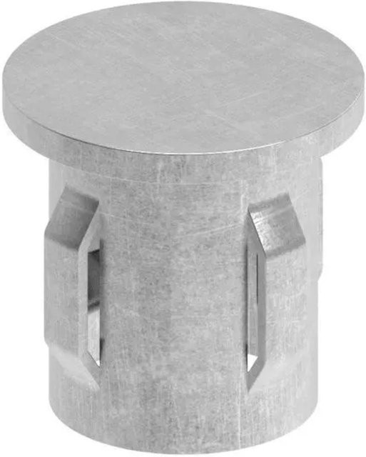 FeNau Einsteckkappe aus Edelstahl in Silber für Rohr Ø 26,9 mm und Wandstärke 1,8-2,2 mm flach - Bild 1