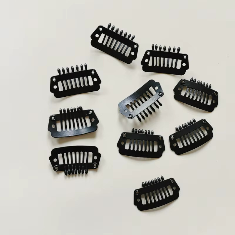 50 Stück Metall-Snap-Clips für Haarverlängerungen, schwarz, 2,3 cm - Bild 2