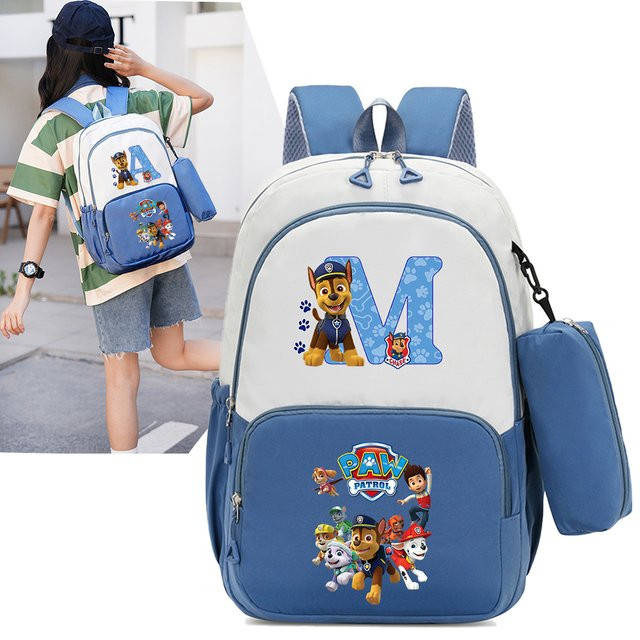 TAKARA TOMY Paw Patrol Rucksack und Federmäppchen Set für Teenager in Blau - Bild 1