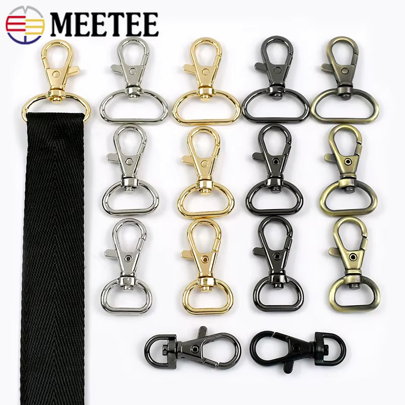Meetee Metall Drehkarabiner Karabinerhaken in Gold, 10-25mm für Haustierhalsbänder und Taschenriemen - Bild 6