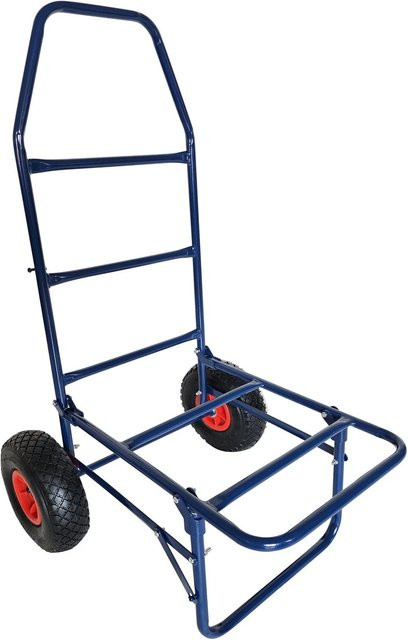 Klappbarer Transportwagen von Relaxdays aus Stahl in Blau mit einer Traglast von 80 kg, B/T/H: 102 x 50 x 37 cm - Bild 1
