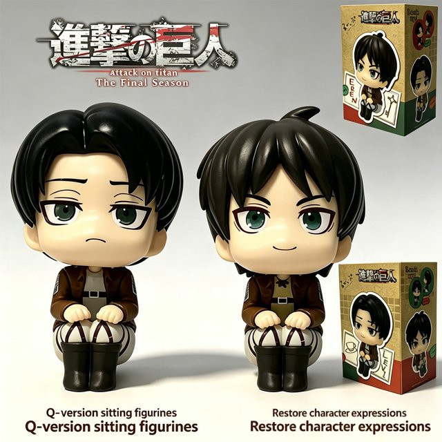Bandai Attack On Titan Levi Eren Mini-Figur, Kunststoff, Bunt / Mehrfarbig - Bild 1