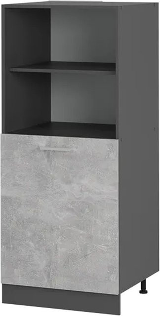 Vicco R-Line Herdbauschrank in Betonoptik, Farbe Anthrazit/Grau, B/T/H: 60 x 57,2 x 143 cm - Bild 1
