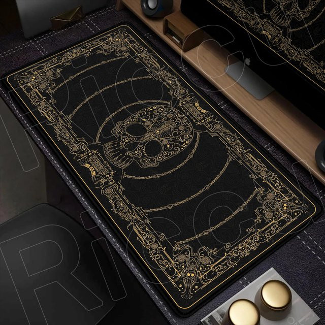 Riccu Darkness Skull Tarotkarten Gaming-Mauspad XXL rutschfeste Schreibtischmatte für PC und Laptop - Bild 1