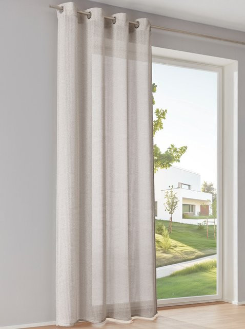 Dekostore Impressionen halbtransparenter Stoffpanel aus Drehergewebe in Grau, 100% Polyester - Bild 1