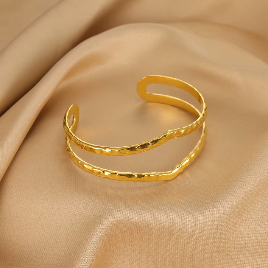 Armreif Edelstahl, Gold, Damen, Blume, Stern, Shell - Bild 2