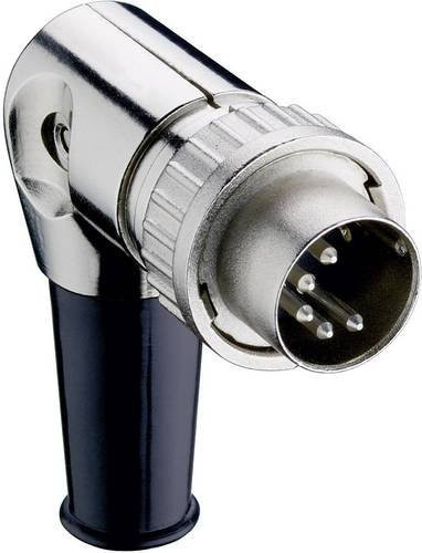 Lumberg 0134 05 DIN-Rundsteckverbinder Stecker gewinkelt mit 5 Polen in Silber - Bild 1