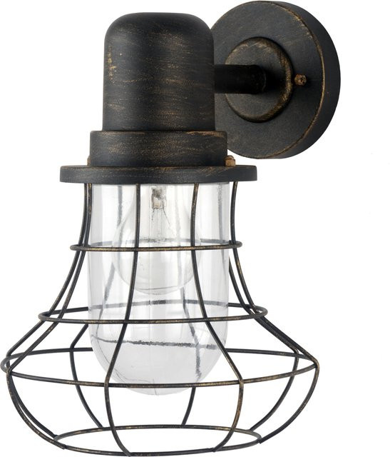 ECO-LIGHT Outdoor-Wandleuchte BIRD in Bronze und Braun aus Aluminiumguss mit Glas für Garten, Terrasse und Balkon - Bild 1