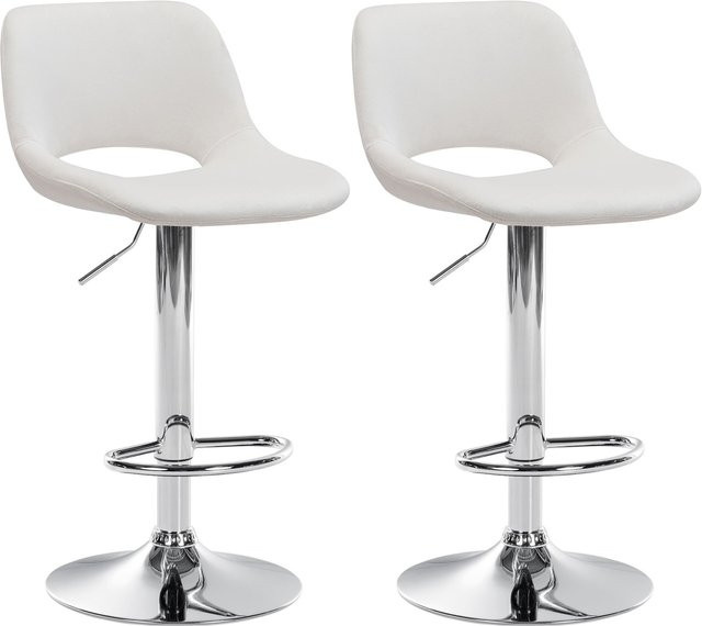 CLP 2er Set Barhocker Camden mit Samt-Bezug in modernem Design - Bild 1