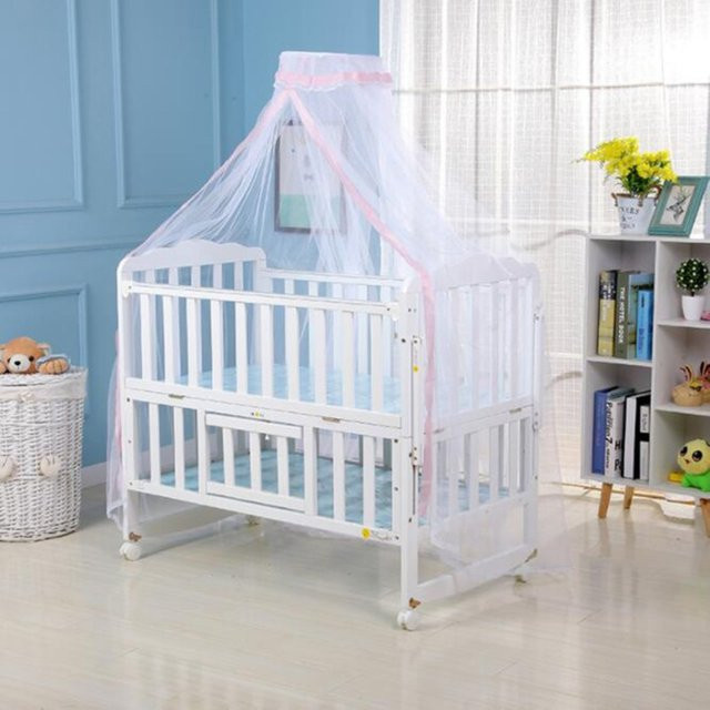 Beeinch Baby Moskitonetz Baldachin in Weiß als universelles Schutznetz für die Krippe - Bild 1