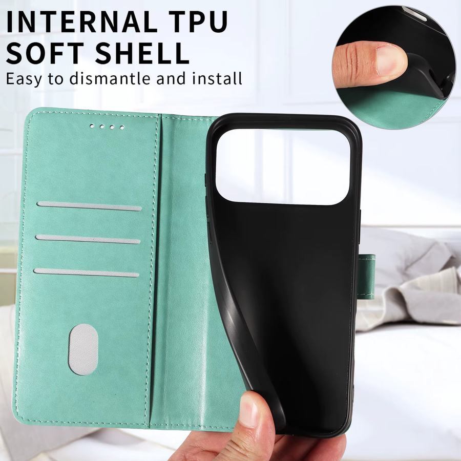 Multifunktionale Samsung Handyhülle aus PU-Leder mit integriertem Ständer in Grün und Türkis für Galaxy A42 A41 A40 A35 A34 A33 A22 A21 A15 A13 - Bild 4