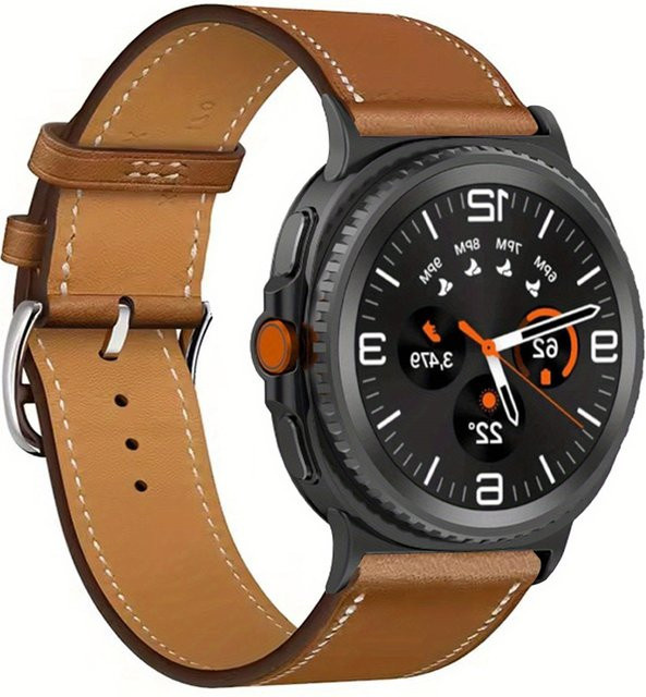 Samsung Uhrenarmband Leder, brown, Unisex, für Samsung Watch 8 40 mm 44 mm - Bild 1