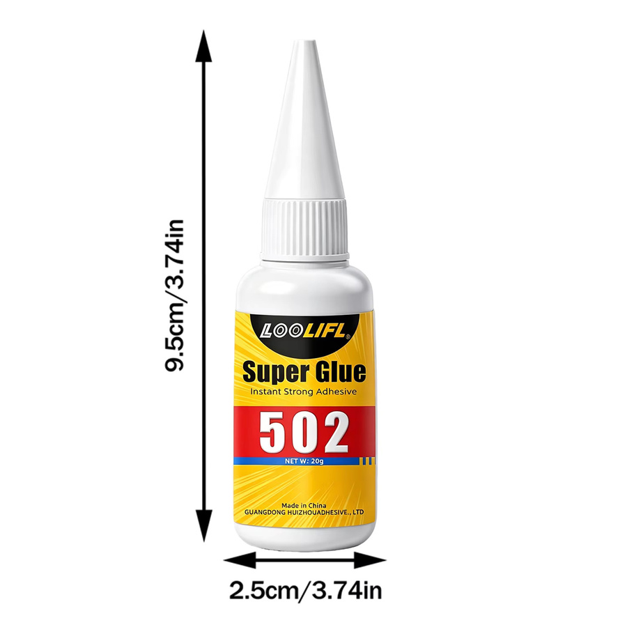 LOOLIFL 502 Sekundenkleber Cyanacrylat-Klebstoff transparent für Leder, Gummi, Glas, Holz, Metall und Kunststoff - Bild 7