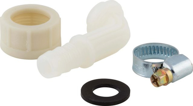 Schlauchverbinder Ø 12,5 mm mit G 3/4 Anschluss aus Kunststoff in Weiß - Bild 1