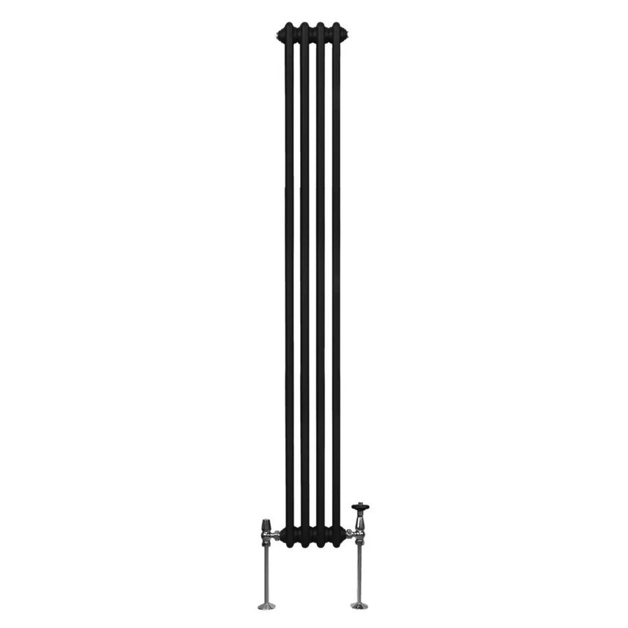 Monstershop Traditioneller 3 Spalten Heizkörper aus Stahl, Schwarz, Höhe: 180 cm, Breite: 20,2 cm - Bild 2