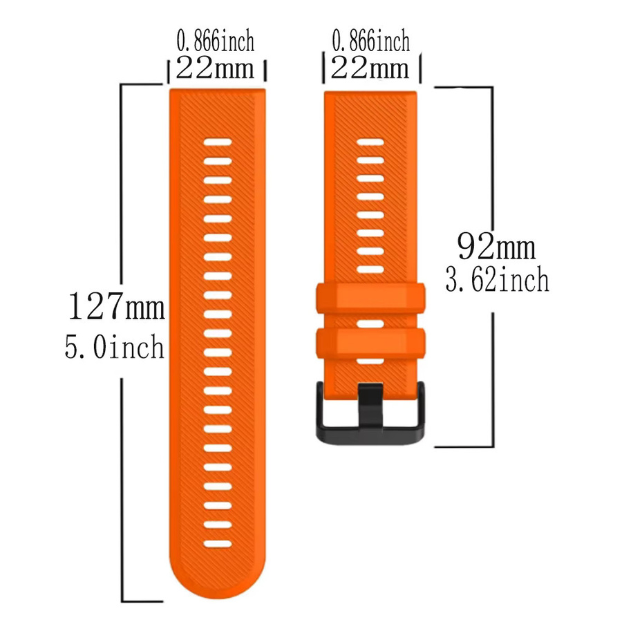 QCTOG Uhrenarmband Silikon, 22mm, für Garmin Forerunner Vivoactive Venu - Bild 3