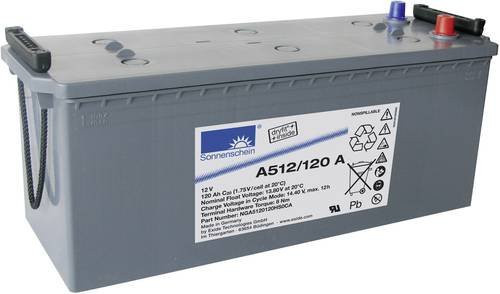 GNB Sonnenschein A512/120A Blei-Gel Akku 12V 120Ah Grau B/H/T: 513 x 223 x 189 mm Konuspol Wartungsfrei - Bild 1