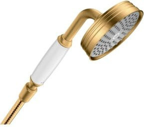 Hansgrohe Axor Montreux Handbrause in Messing gebürstet mit 1 Strahl und Anti-Kalk-Funktion - Bild 1