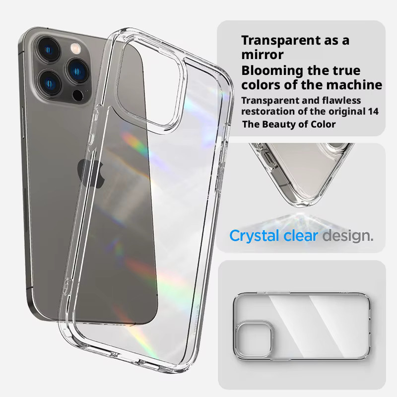 Spigen Ultra Hybrid Schutzhülle für iPhone 17, 16, 15, 14, 13, 12 und Pro Max, Plus, transparent und stoßfest - Bild 2