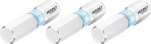 Hazet Sechskant-Bit 6 mm für 6,3 mm Aufnahme, Silber, 3er-Set - Bild 1