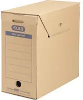 ELBA Archivbox tric System aus Wellpappe in Naturbraun für A4 mit Greifloch - Bild 1