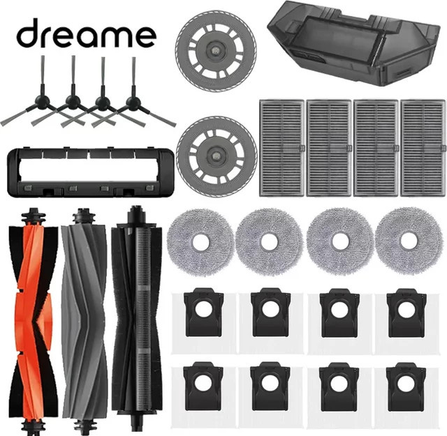 Dreame Ersatzzubehör-Set für L10s Pro Ultra Heat, X30 Ultra und X30 Pro mit Hauptseitenbürste, Filter, Mopp und Staubbeuteln in Multicolour - Bild 1