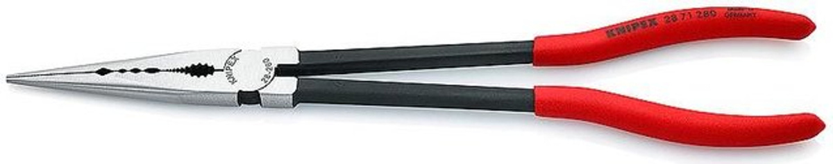 Knipex Montierzange 28 71 280 mit Querprofilen, schwarz atramentiert und Kunststoffüberzug, Farbe: Schwarz - Bild 2