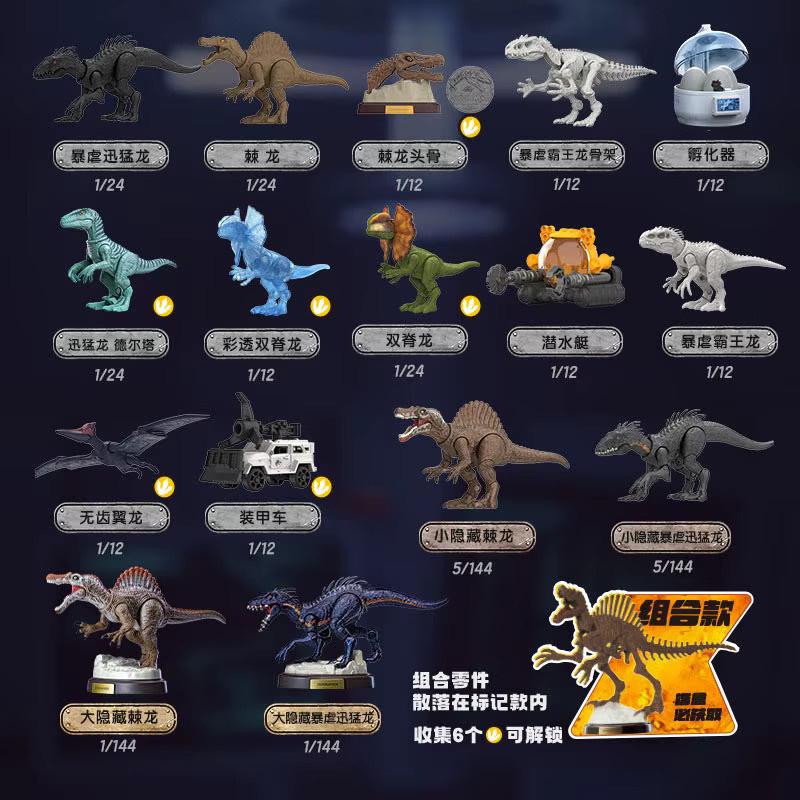 BLOKEES Jurassic World Spinosaurus Indoraptor Dinosaurier Skelett, Zusammengebautes Modell, Actionfigur - Bild 4
