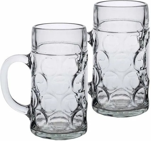 Van Well Maßkrüge Isar, 2er Set, transparent, 1 l - Bild 1
