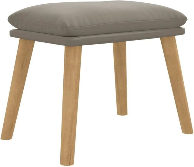 vidaXL Fußhocker aus Samt in Hellgrau, B/T/H: 45 x 29,5 x 39 cm - Bild 1