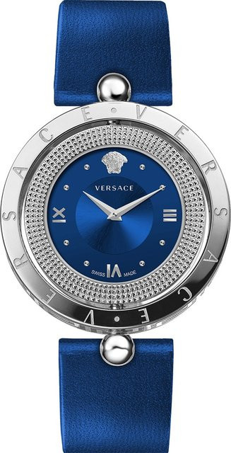 Versace Armbanduhr, Quarz, Edelstahl, Blau, 34 mm, Damen - Bild 1