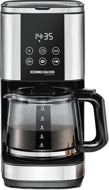 Rommelsbacher Sunny FKM 1000 Filterkaffeemaschine in Edelstahl und Schwarz mit Glasbehälter und Timer - Bild 2