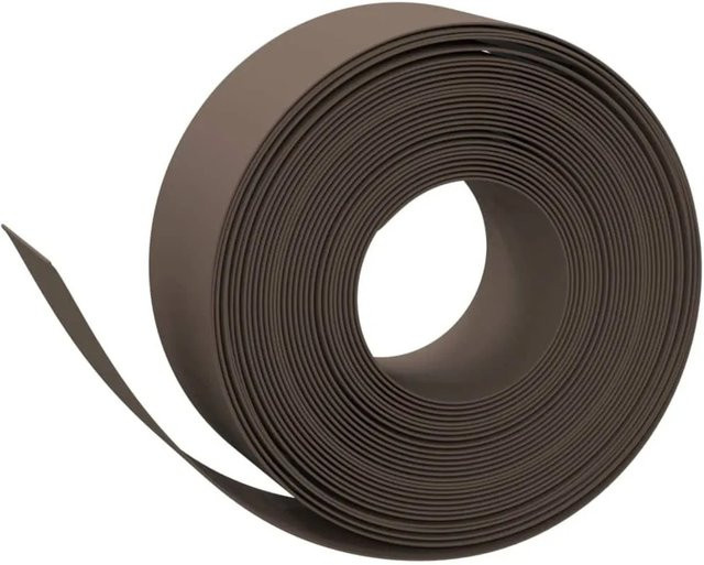 vidaXL Rasenkanten aus Polyethylen in Braun, 2 Stück, Gesamtlänge: 20 m, Höhe: 20 cm - Bild 1