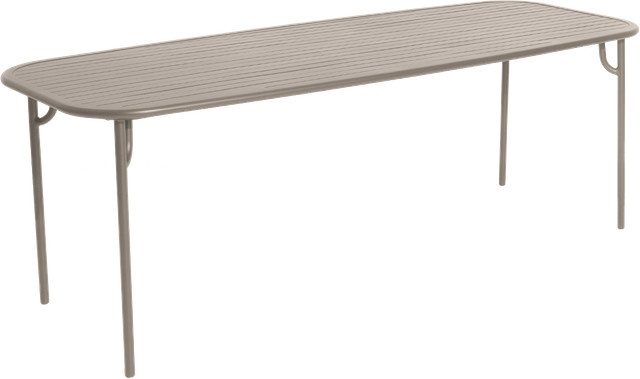Petite Friture Week End Tisch Rechteckig aus pulverbeschichtetem Aluminium in Beige - Bild 1