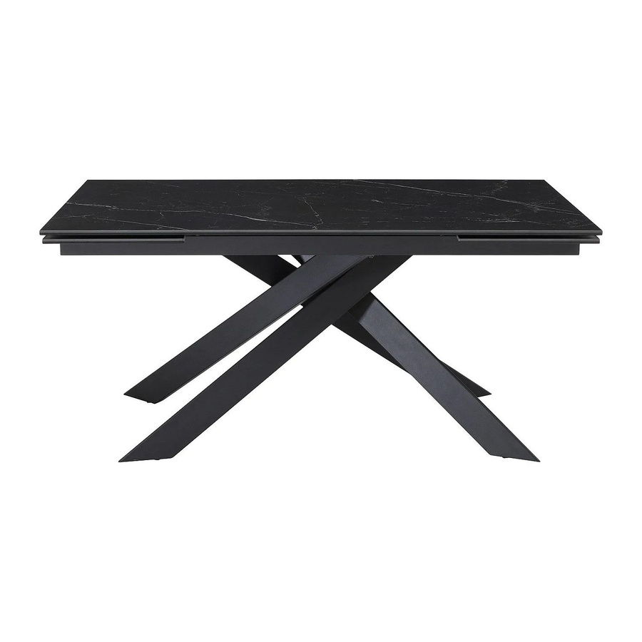 Esstisch Corema von Pascal MORABITO in Schwarz mit Marmor-Optik, ausziehbar, B/T/H: 240 x 160 x 76 cm - Bild 2