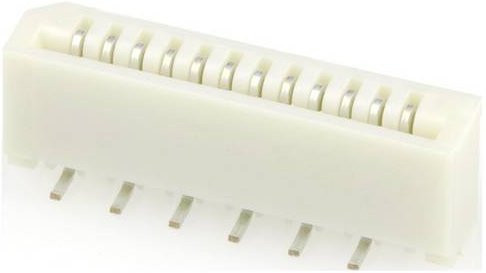 Molex FFC/FPC-Anschluss 12-polig in Weiß mit 1,00 mm Rastermaß - Bild 1