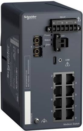 Schneider Electric MCSESM093F1CU0 Netzwerk Switch Ethernet/LAN in Grau - Bild 1