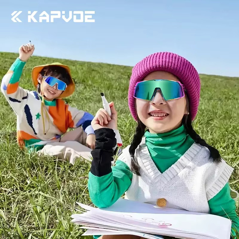 Kapvoe Kinder-Sonnenbrille, Vollrand, Blau, Plastic - Bild 3